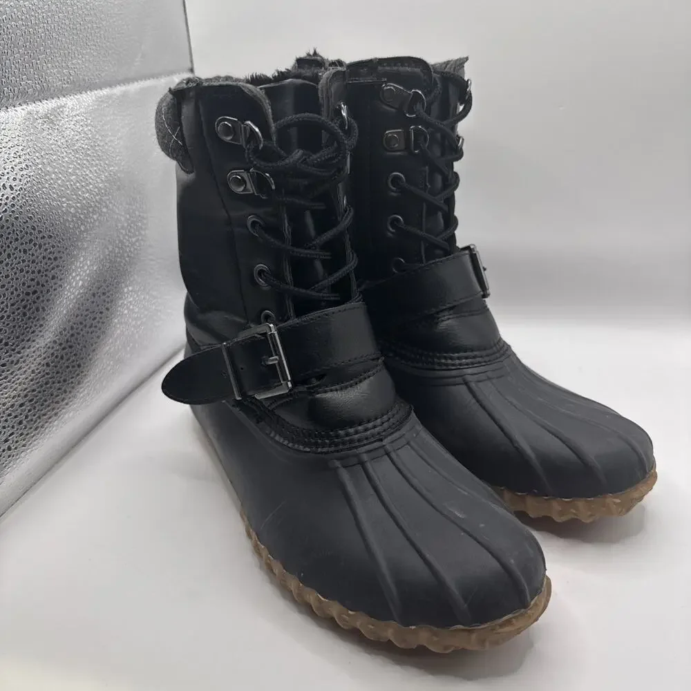 Size 7W - Women’s Portland Boot Company - Rubber Boots - Black